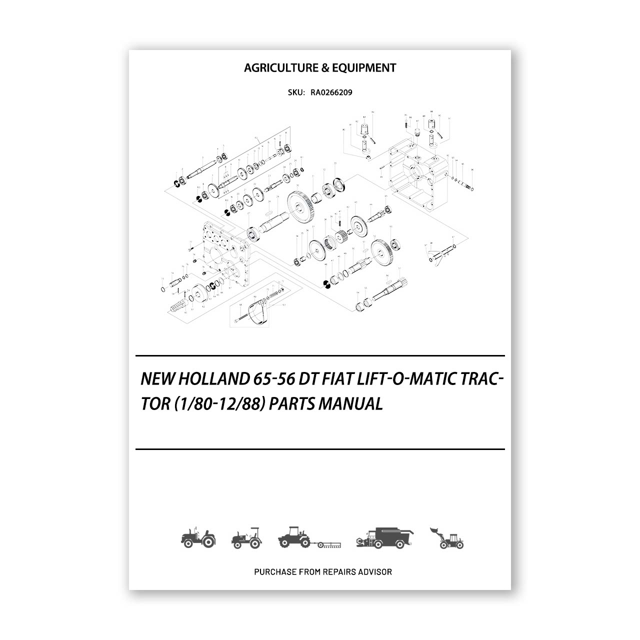 New Holland 65-56 Dt Fiat Lift-O-Matic Tractor (1/80-12/88) Parts