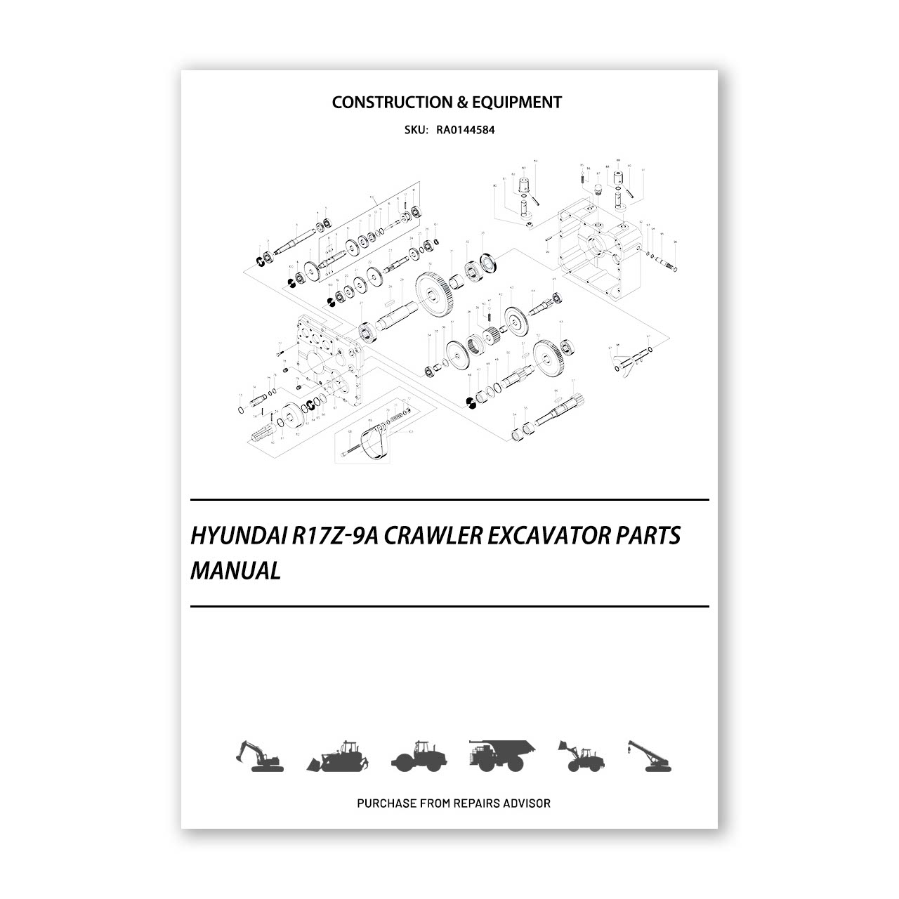 Hyundai R17Z-9A Crawler Excavator Parts Manual