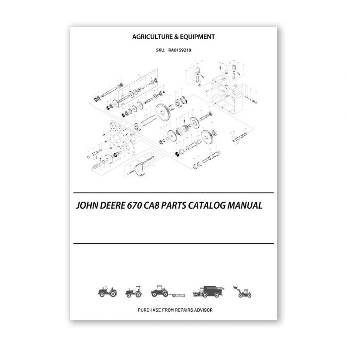 John Deere 670 Ca8 Parts Catalog Manual