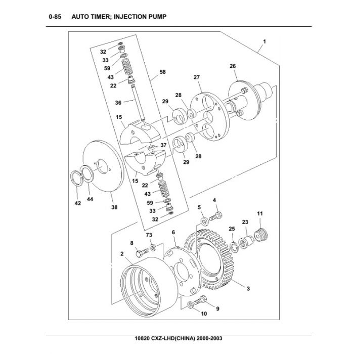 ISUZU CXZ (CHINA) (LHD) 2000-2003 Trucks Parts Catalog Manual