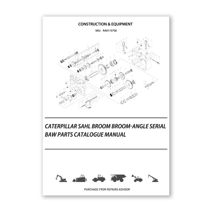 Caterpillar Sahl Broom BroomAngle Serial BAW Parts Catalogue Manual