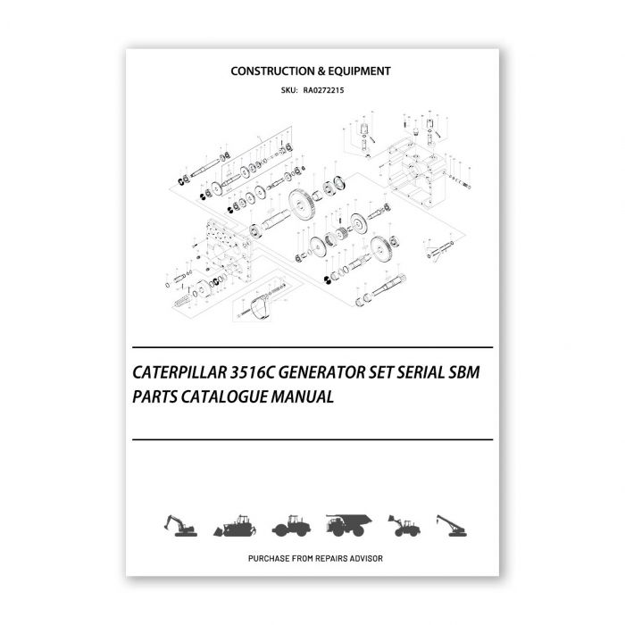 Caterpillar 3516C Generator Set Serial SBM Parts Catalogue Manual