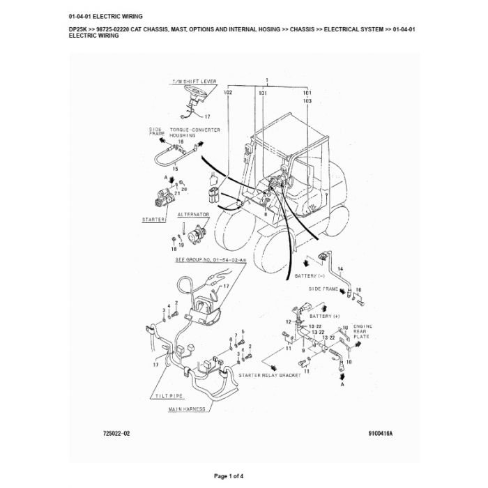 Caterpillar DP25K Pneumatic Lift Truck Parts Catalog Manual