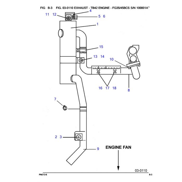 Komatsu FG40ZT-7 USA SN 100001A-UP Parts Catalog Manual
