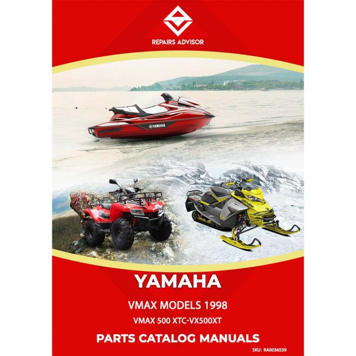1998 Yamaha VMAX 500 XTCVX500XT Snowmobile Parts Catalog Manual