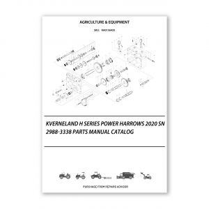 RA0156435_Kverneland-H-series-Power-Harrows-2020-Sn-2988-3338-Parts-Manual-Catalog