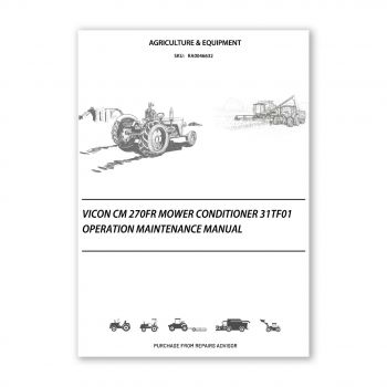 RA0046632_Vicon-CM-270FR-Mower-Conditioner-31TF01-Operation-Maintenance-Manual