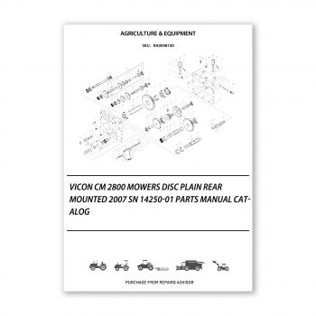 RA0048100_Vicon-CM-2800-Mowers-Disc-Plain-Rear-mounted-2007-Sn-14250-01-Parts-Manual-Catalog