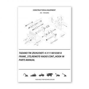 RA0326965_Tadano-Tm-Zr292-Hef-4-31114010381A-Frame_Std-Remote-Radio-Cont-Hook-In-Parts-manual