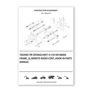 RA0327235_Tadano-Tm-Zr306Sl-Hef-4-31014010800A-Frame_Sl-Remote-Radio-Cont-Hook-In-Parts-manual