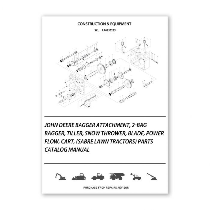 John Deere Bagger Attachment Parts Catalog Manual