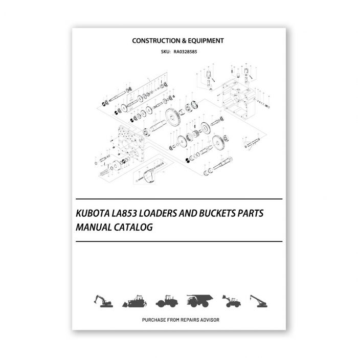 Kubota LA853 Loaders and buckets Parts Manual Catalog