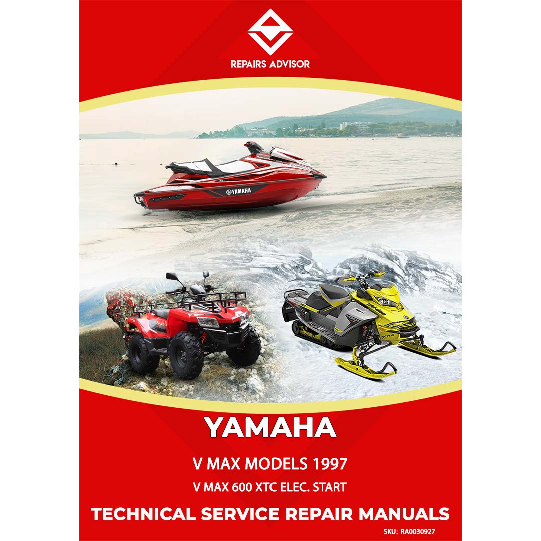 Yamaha V Max 600 XTC Elec. Start Snowmobile 1997 Service Workshop